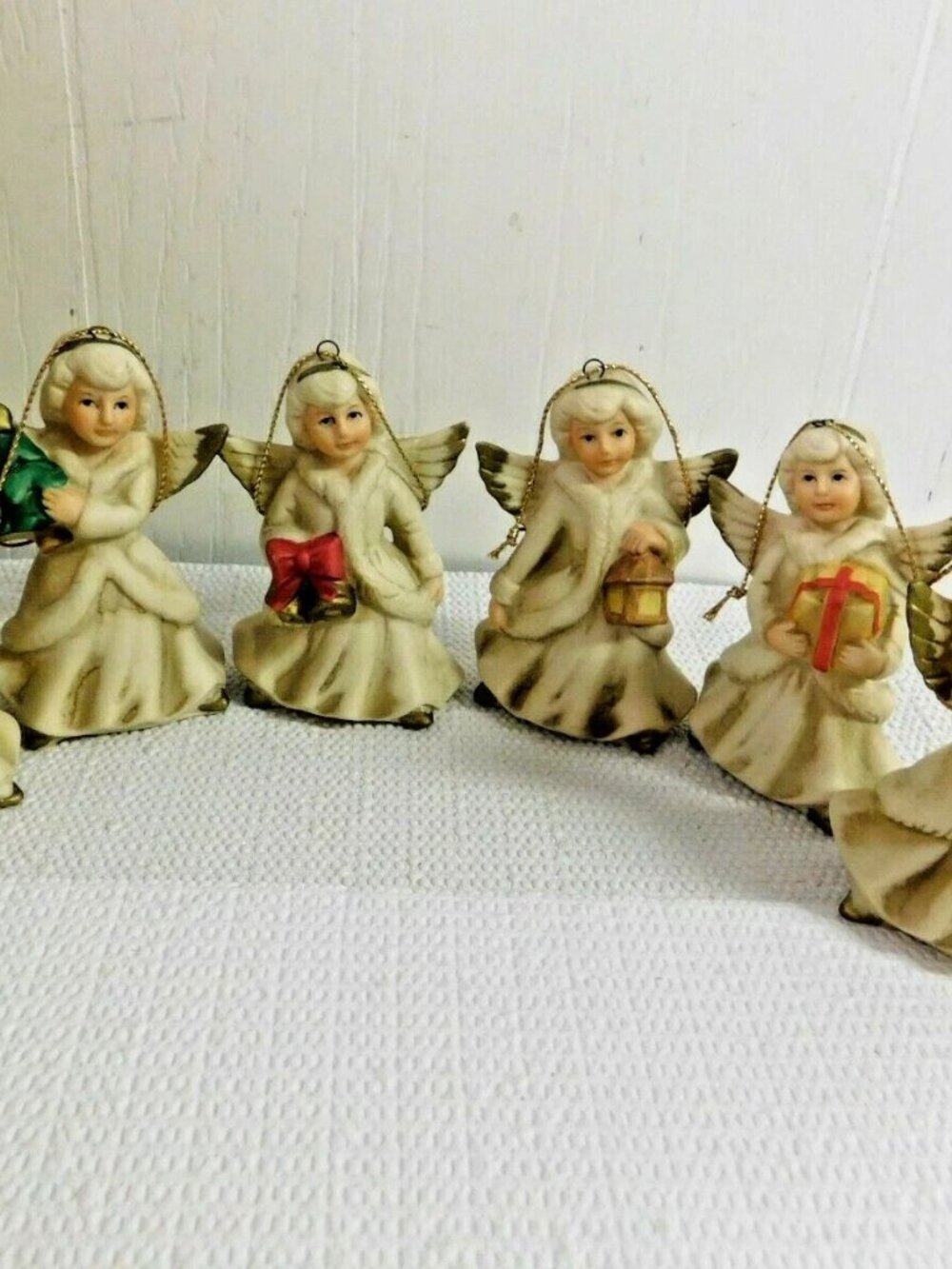Share Vintage HOMCO Christmas Angel Ornaments Set of 6 # 5103 w/ Box